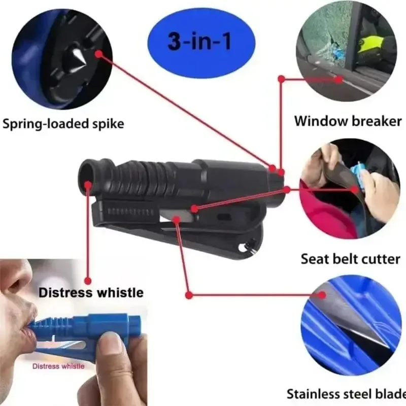 1pc Mini Safety Hammer Keychai - Rescue Rope Throw recension och pris