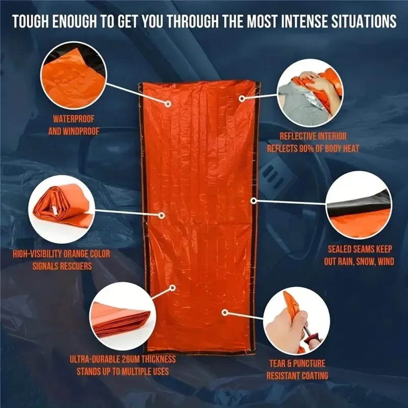 Emergency Sleeping Bag Ultra W - Emergency Mylar Tent recension och pris